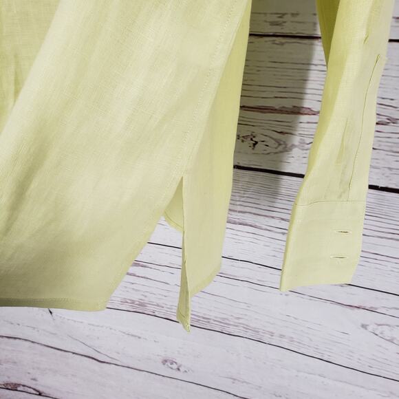 Talbots Women's Pure Irish Linen Button Down Long Sleeve Top Size 10 - Picture 11 of 14